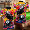 BlueJose Billiards 8-Ball Champion Eagle Customized Name, Team Name 3D Shirt (4 Colors)