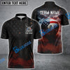 BlueJose Billiards 8 Ball Smoke American Flag Personalized Name, Team Name Shirt