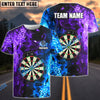 BlueJose Darts Two Sides Flame  Personalized Name, Team Name Shirt (4 Colors)