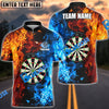 BlueJose Darts Two Sides Flame  Personalized Name, Team Name Shirt (4 Colors)
