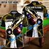 BlueJose Billiards Ball 8 Dark Flame Stroke Personalized Name, Team Name Unisex Shirt (6 Colors)