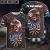 BlueJose USA Pride Eagle Darts Personalized Name, Team Name Shirt