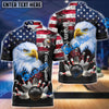 BlueJose Bowling American Eagle Customized Name, Team Name 3D Shirt