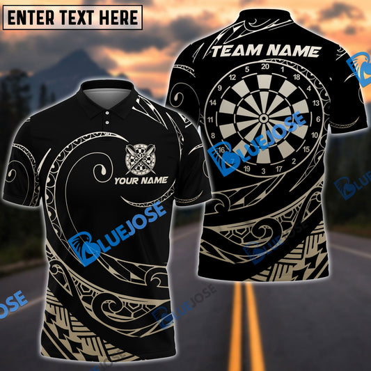 BlueJose Darts Hawaii Polynesian Personalized Name, Team Name Shirt (4 Colors)