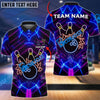 BlueJose Bowling And Pins Neon Light Style Customized Name, Team Name 3D Shirt