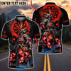 BlueJose Darts Samurai Warrior Target Pattern Multicolor Options Personalized Name Shirt (4 Colors)