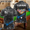 BlueJose Billiards Ball 8 Grunge Hexagon Personalized Name Shirt (6 Colors)
