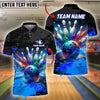 BlueJose Bowling And Pins Graffiti Art Customized Name, Team Name 3D Shirt (4 Colors)