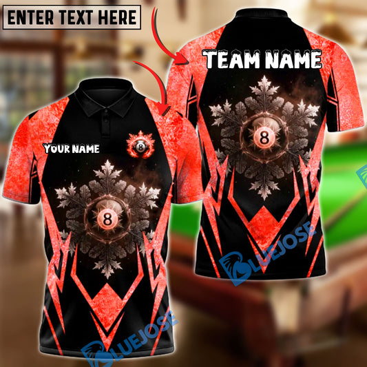 BlueJose Billiards 8 Ball Frozen Fate Personalized Name Shirt (4 Colors)