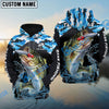 Bluejose Bass Fishing Blue Camo Sport Custom Name Windbreaker Jacket