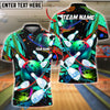 BlueJose Bowling And Pins Galaxy Customized Name, Team Name 3D Shirt (4 Colors)