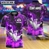 BlueJose Bowling And Pins Smoking Throw Customized Name, Team Name 3D Shirt (4 Colors)