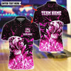 BlueJose Bowling And Pins Ice Bear Customized Name, Team Name 3D Shirt (4 Colors)