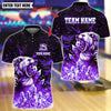 BlueJose Bowling And Pins Ice Bear Customized Name, Team Name 3D Shirt (4 Colors)