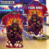 BlueJose Bowling And Pins Thunder King Gorrila Customized Name, Team Name 3D Shirt (4 Colors)