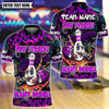 BlueJose Bowling And Pins Few Strike Many Drinks Customized Name, Team Name 3D Shirt (4 Colors)