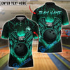 BlueJose Bowling Ball & Pins Fire Eagle Fury Customized Name, Team Name 3D Shirt (4 Colors)