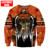 BlueJose Personalized Deer Hunting Hunter Orange Camo 3D Shirts