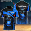 BlueJose Bowling And Pins Premium Eagle Customized Name 3D Shirt (4 Colors)