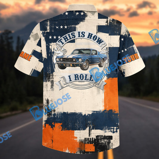 Bluejose Personalized Respect The Classics 1967 Mustang Hawaiian Shirt