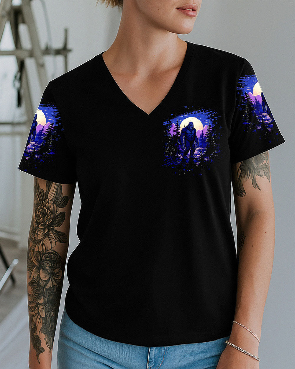 HELLO DARKNESS MY OLD FRIEND BIGFOOT ALL OVER PRINT - TLNT1411251