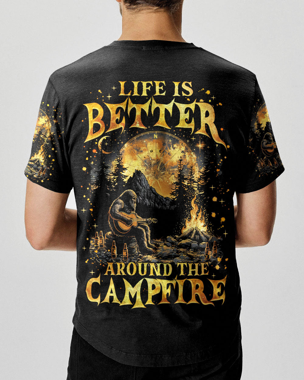 LIFE IS BETTER AROUND THE CAMPFIRE BIGFOOT ALL OVER PRINT - TLNZ2511243