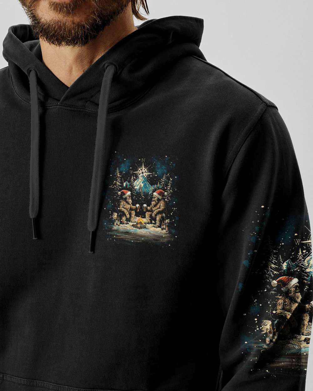 MAKING MEMORIES ONE CAMPFIRE BIGFOOT CHRISTMAS ALL OVER PRINT - YHLN0810243