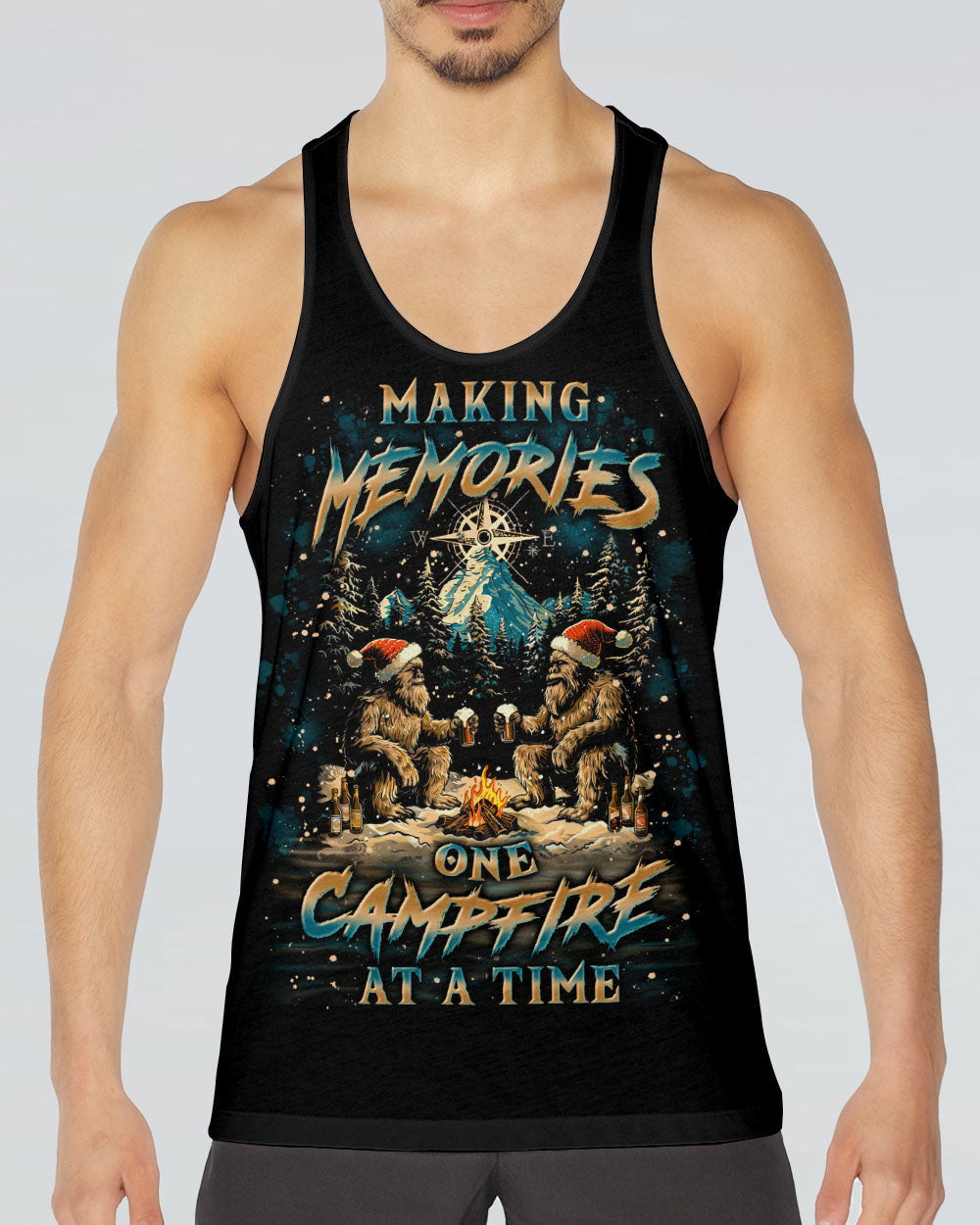 MAKING MEMORIES ONE CAMPFIRE BIGFOOT CHRISTMAS ALL OVER PRINT - YHLN0810243