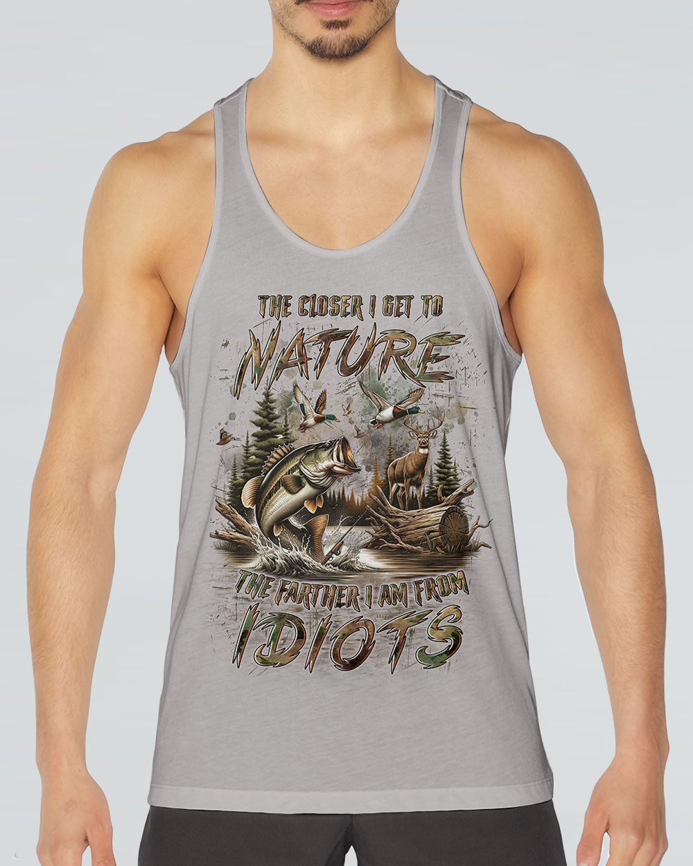 THE CLOSER I GET TO NATURE HUNTING FISHING ALL OVER PRINT - YHLN2511242