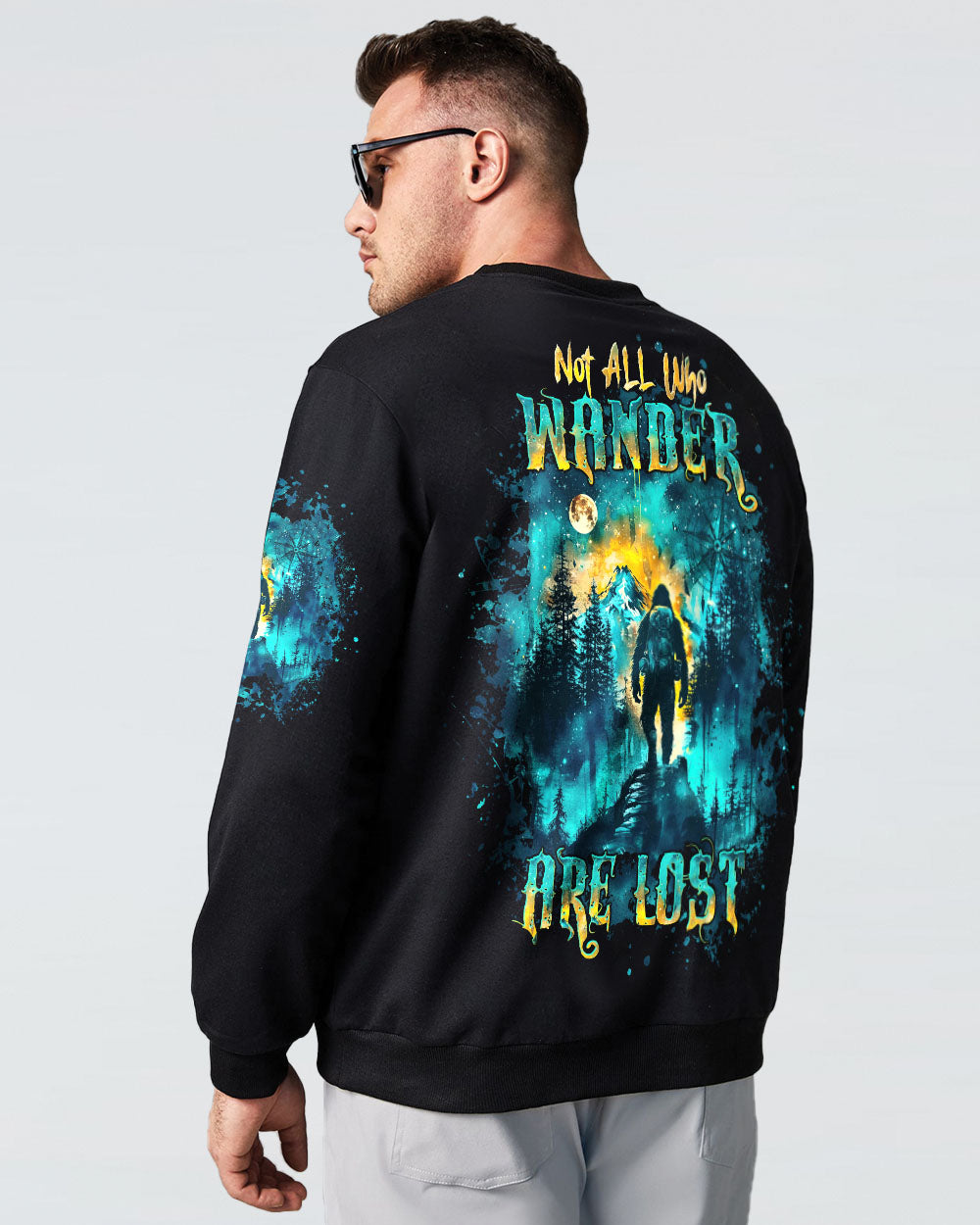 NOT ALL WHO WANDER ARE LOST BIGFOOT COMPASS ALL OVER PRINT  - TLTW0210242