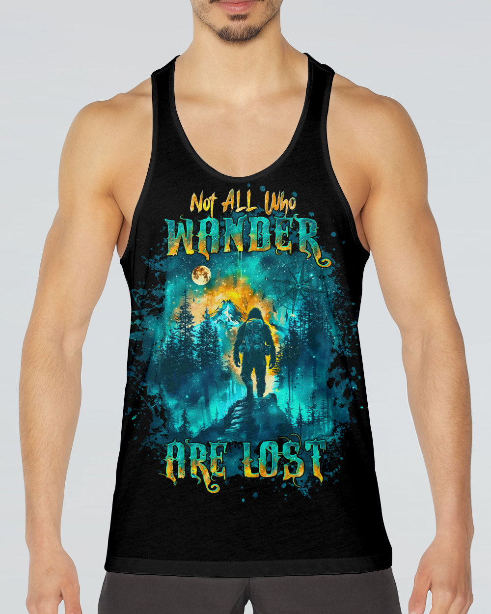 NOT ALL WHO WANDER ARE LOST BIGFOOT COMPASS ALL OVER PRINT  - TLTW0210242