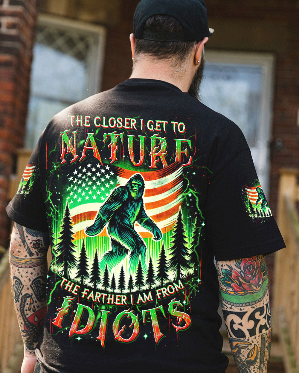 THE CLOSER I GET TO NATURE BIGFOOT  ALL OVER PRINT  - TLDU1211243