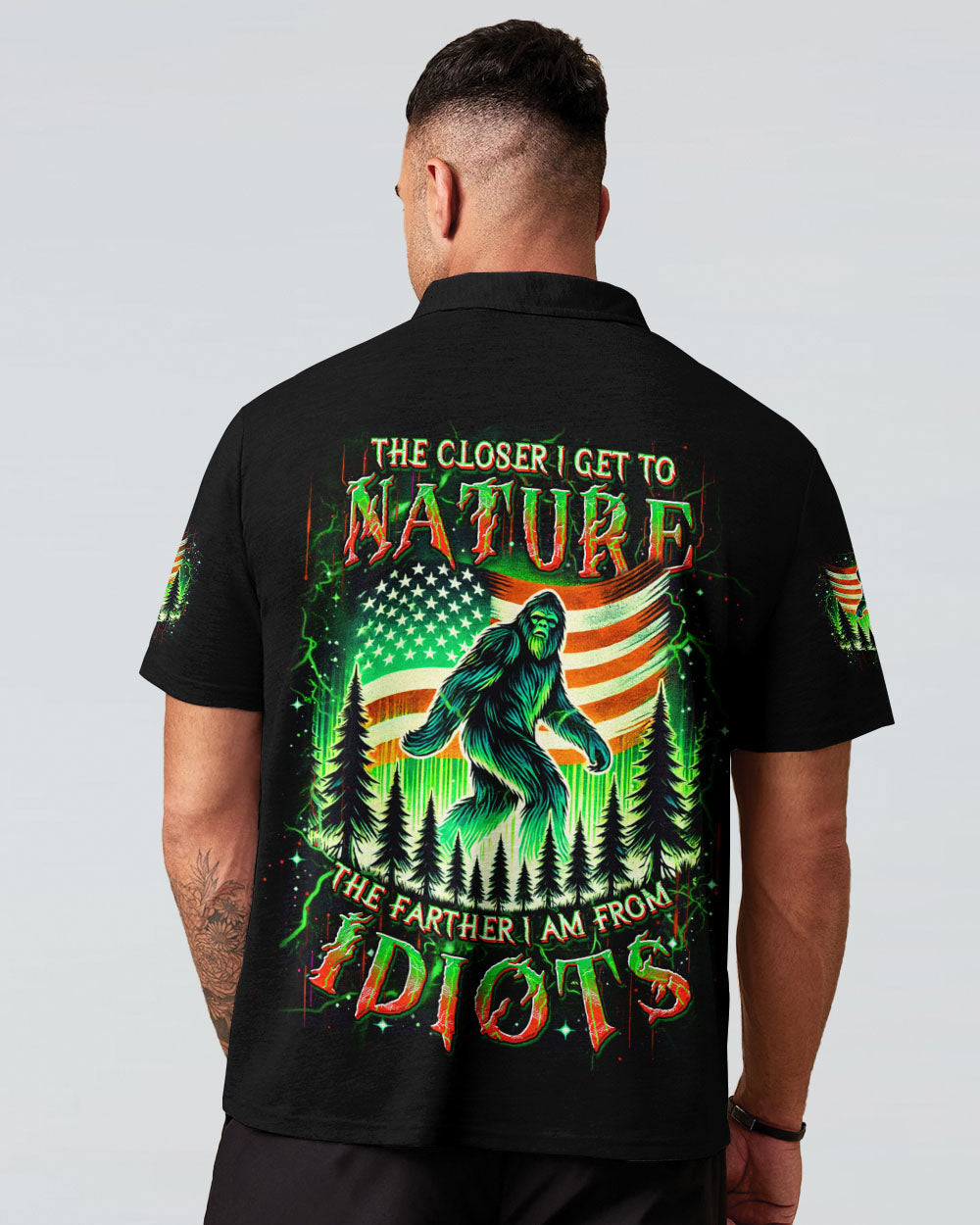  THE CLOSER I GET TO NATURE BIGFOOT ALL OVER PRINT - TLDU1211243