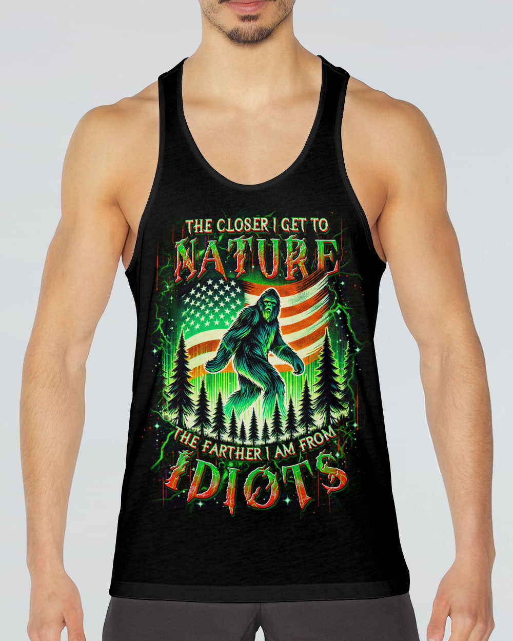  THE CLOSER I GET TO NATURE BIGFOOT ALL OVER PRINT - TLDU1211243