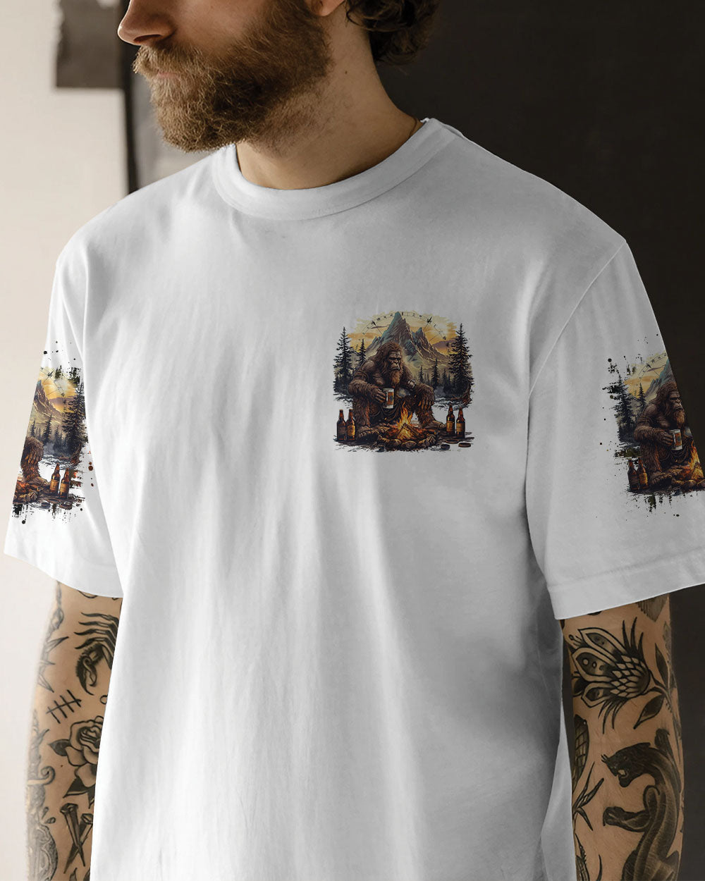 THE CLOSER I GET TO NATURE BIGFOOT ALL OVER PRINT - TLNO0208242