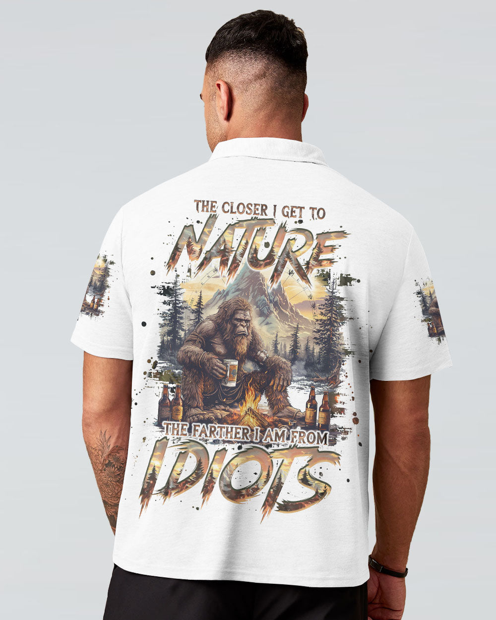 THE CLOSER I GET TO NATURE BIGFOOT ALL OVER PRINT - TLNO0208242