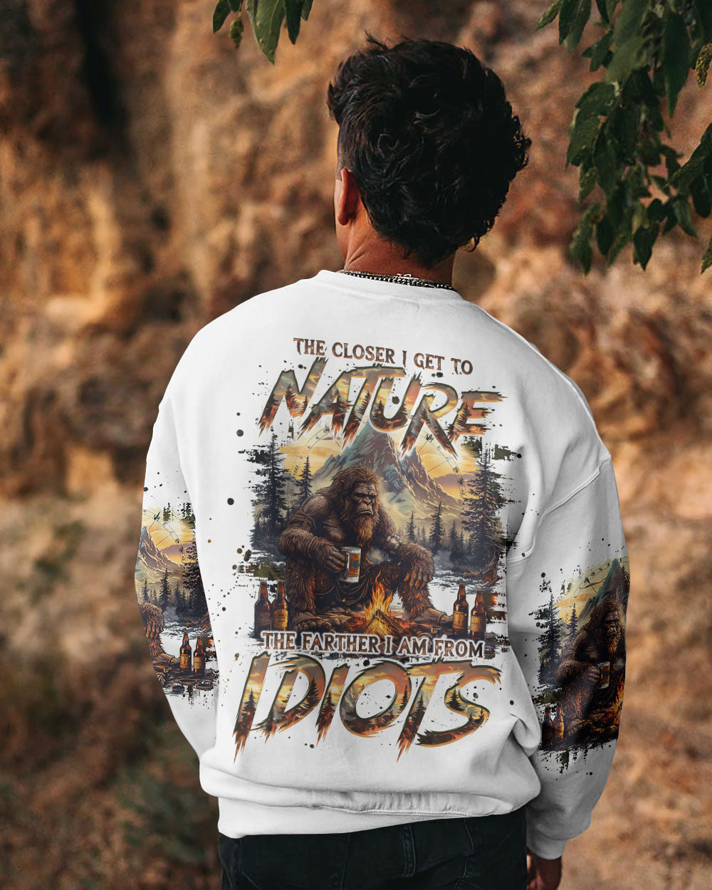 THE CLOSER I GET TO NATURE BIGFOOT ALL OVER PRINT - TLNO0208242