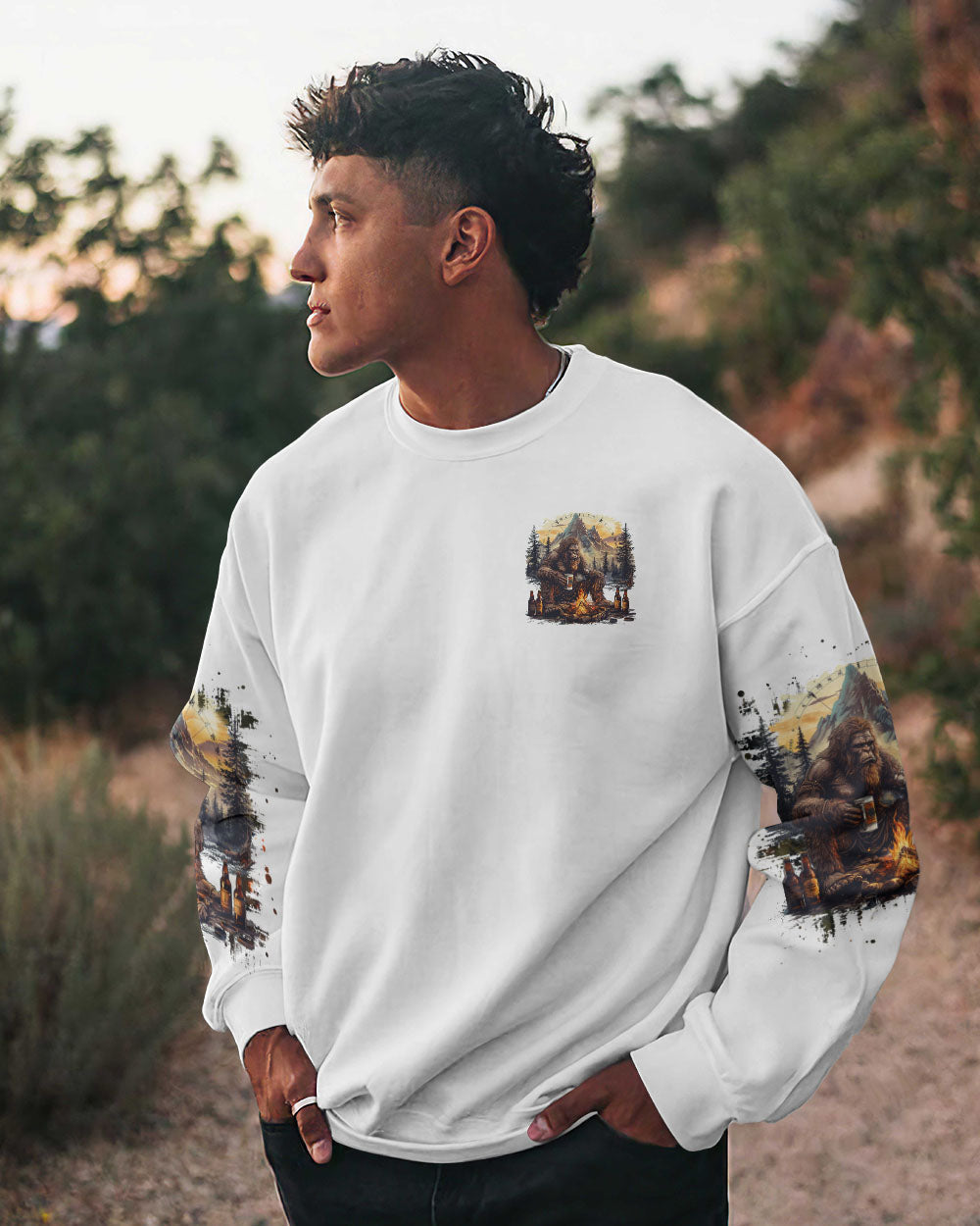 THE CLOSER I GET TO NATURE BIGFOOT ALL OVER PRINT - TLNO0208242