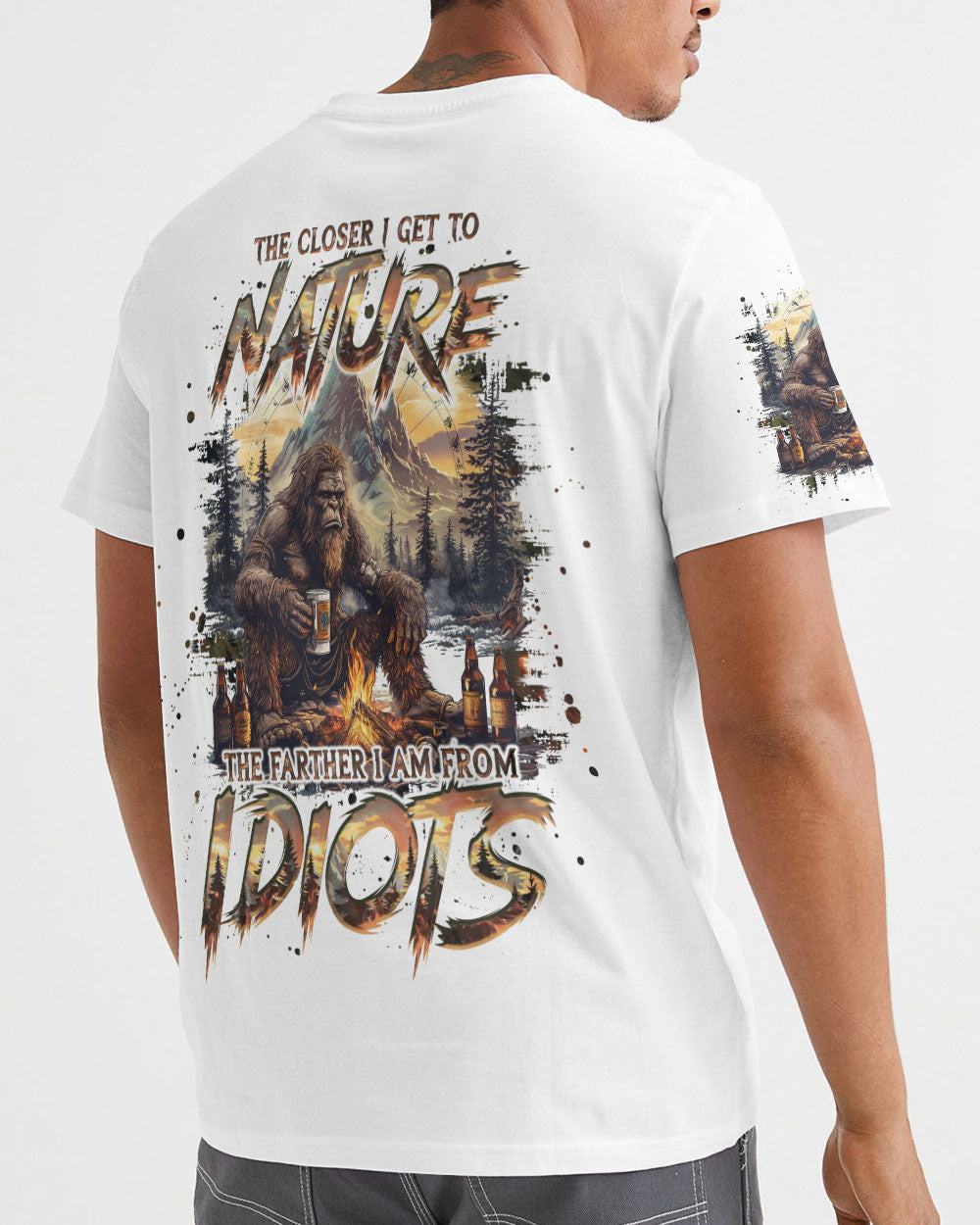 THE CLOSER I GET TO NATURE BIGFOOT ALL OVER PRINT - TLNO0208242