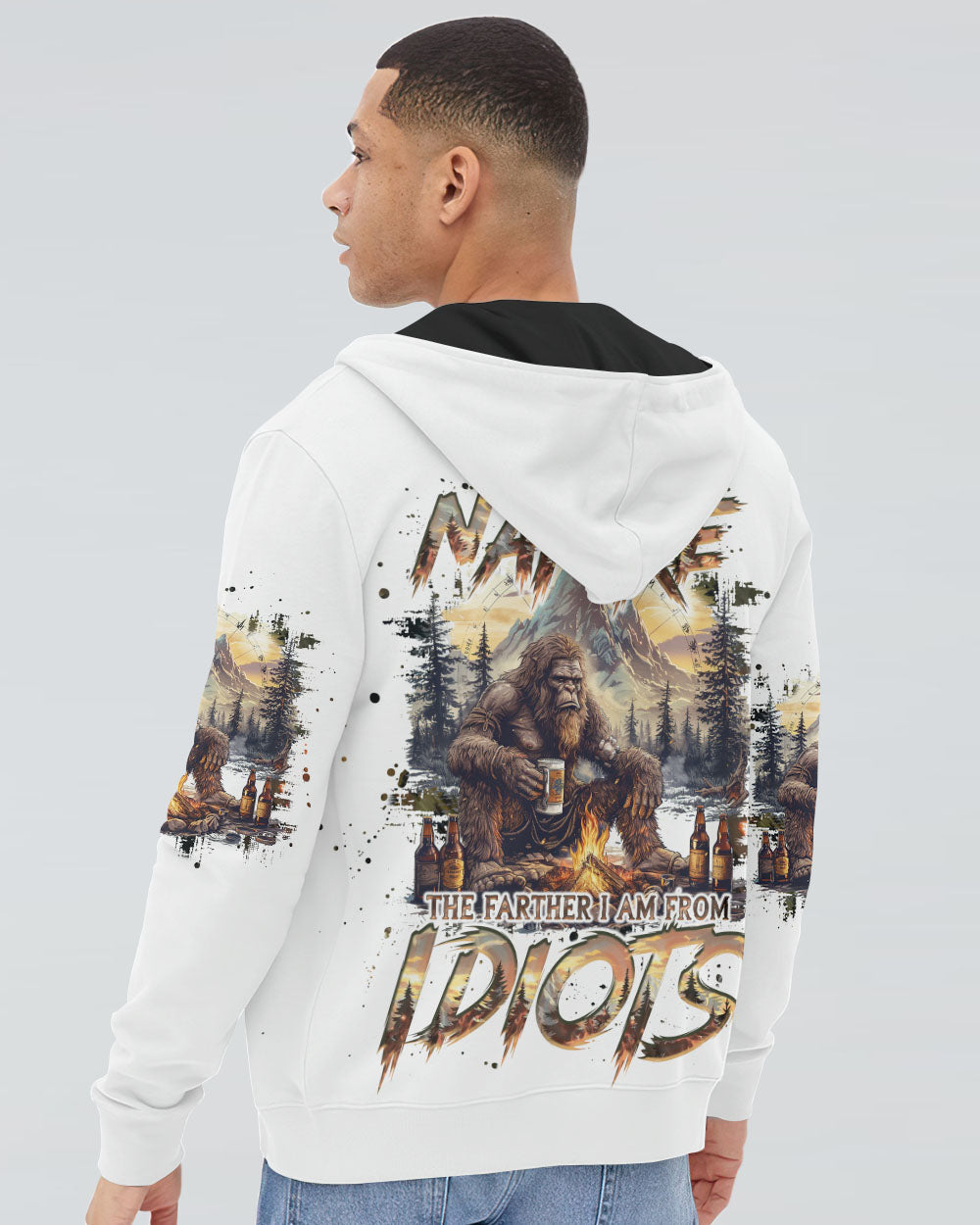 THE CLOSER I GET TO NATURE BIGFOOT ALL OVER PRINT - TLNO0208242