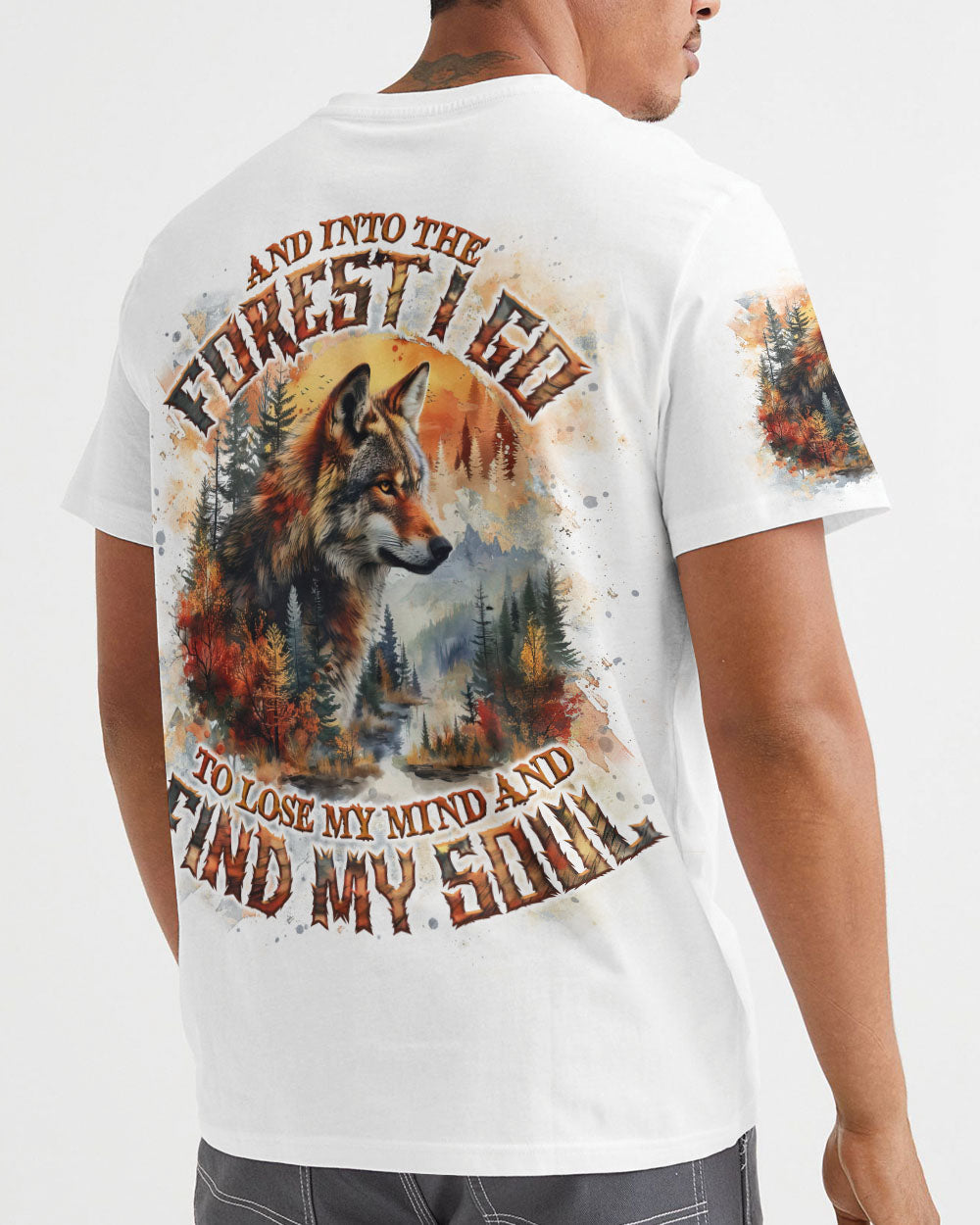 AND INTO THE FOREST I GO WOLF ALL OVER PRINT - TLNO0303252