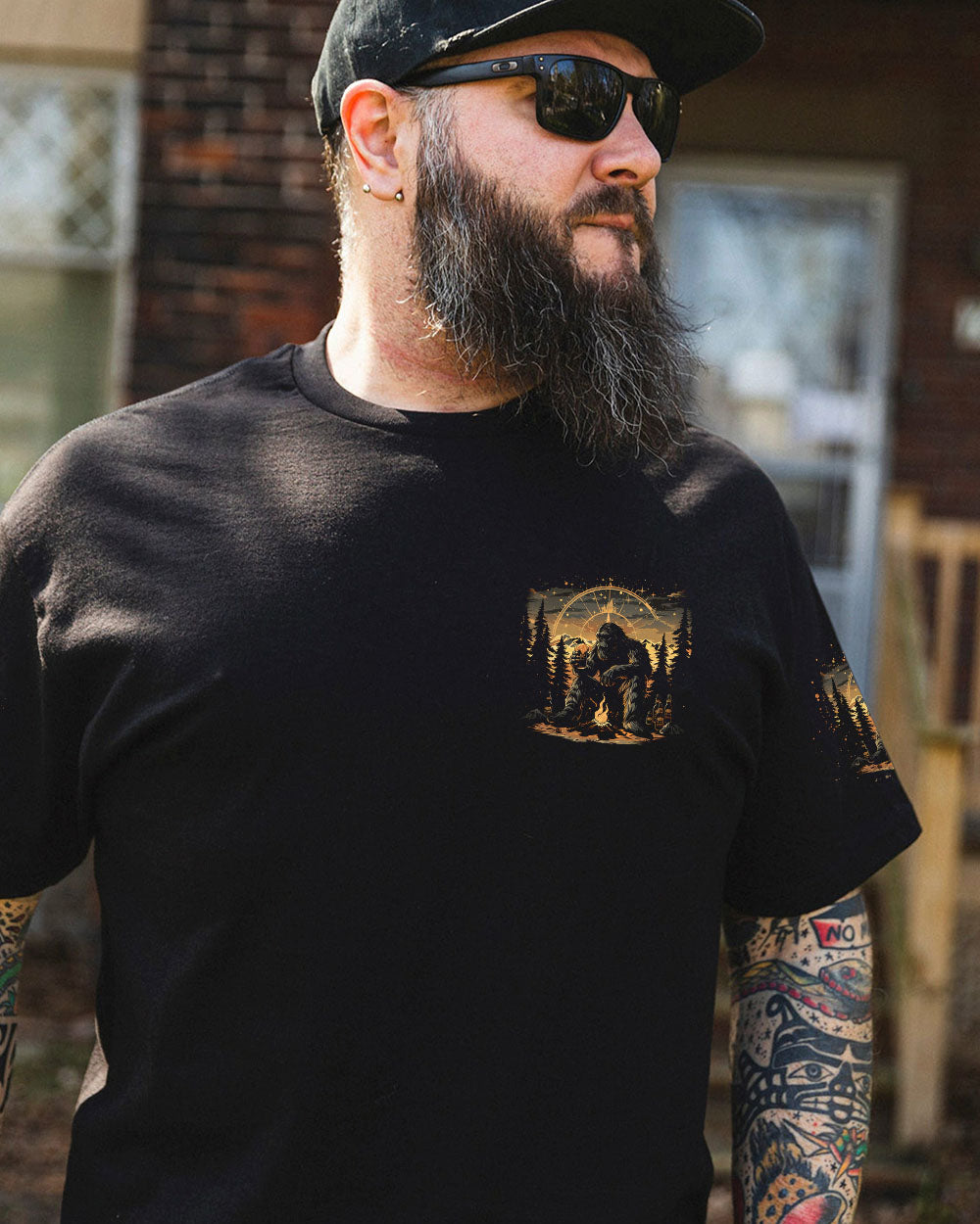 NOT ALL WHO WANDER ARE LOST BIGFOOT COMPASS ALL OVER PRINT - TLNO0609243