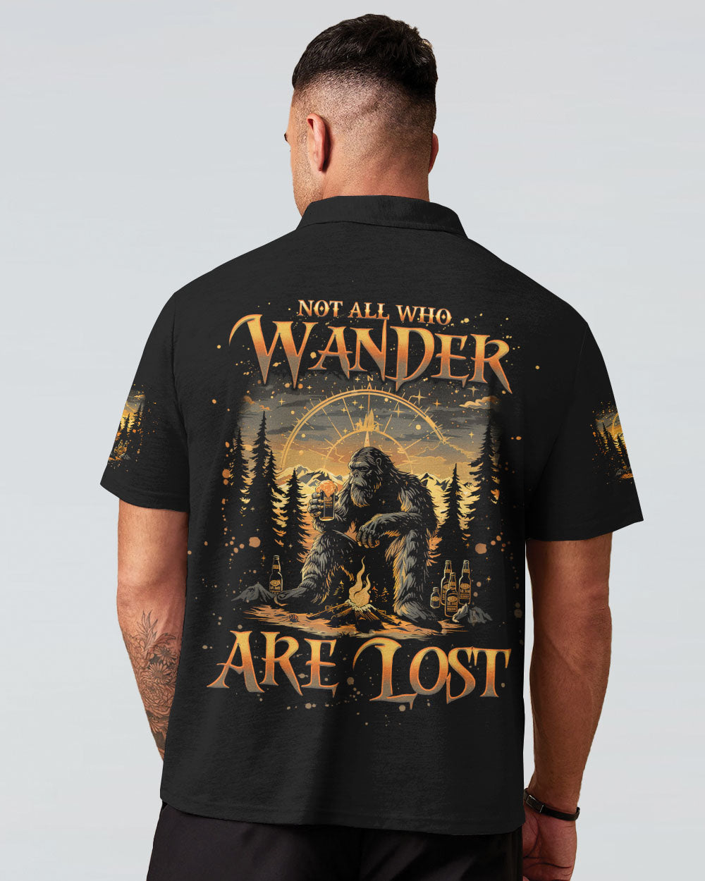 NOT ALL WHO WANDER ARE LOST BIGFOOT COMPASS ALL OVER PRINT - TLNO0609243