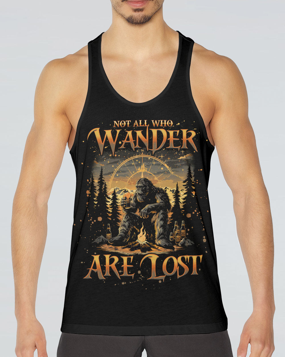 NOT ALL WHO WANDER ARE LOST BIGFOOT COMPASS ALL OVER PRINT - TLNO0609243