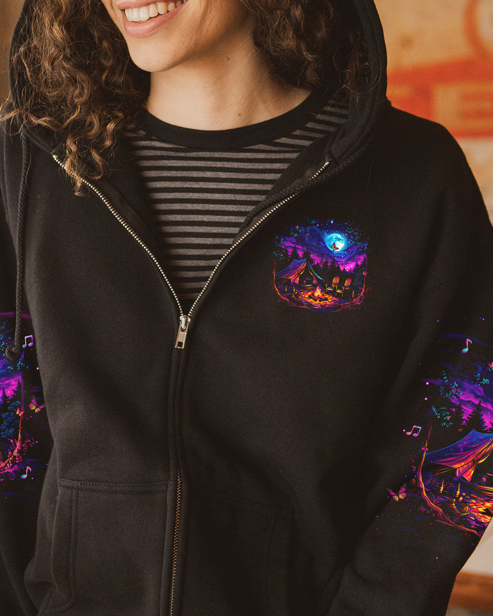 NO CITY LIGHTS JUST CAMPFIRE NIGHTS ALL OVER PRINT - TLNO0710242