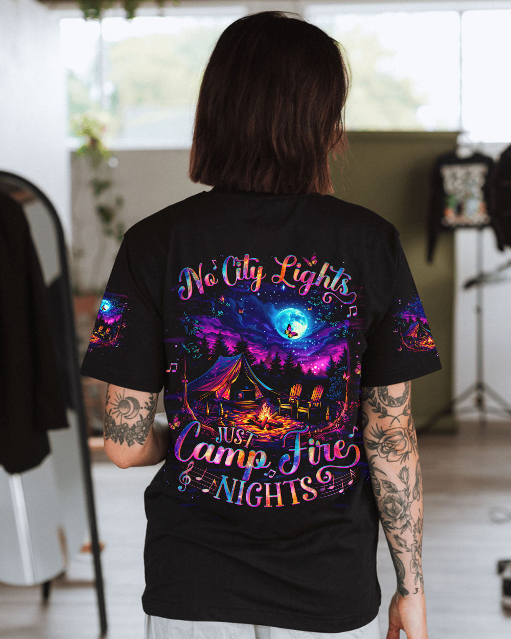NO CITY LIGHTS JUST CAMPFIRE NIGHTS ALL OVER PRINT - TLNO0710242