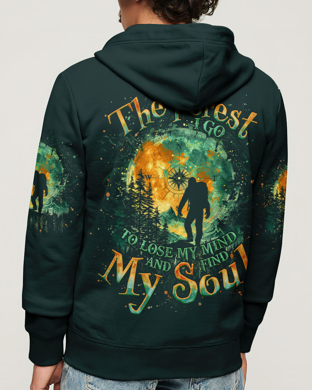 AND INTO THE FOREST I GO BIGFOOT ALL OVER PRINT - TLNO1002251