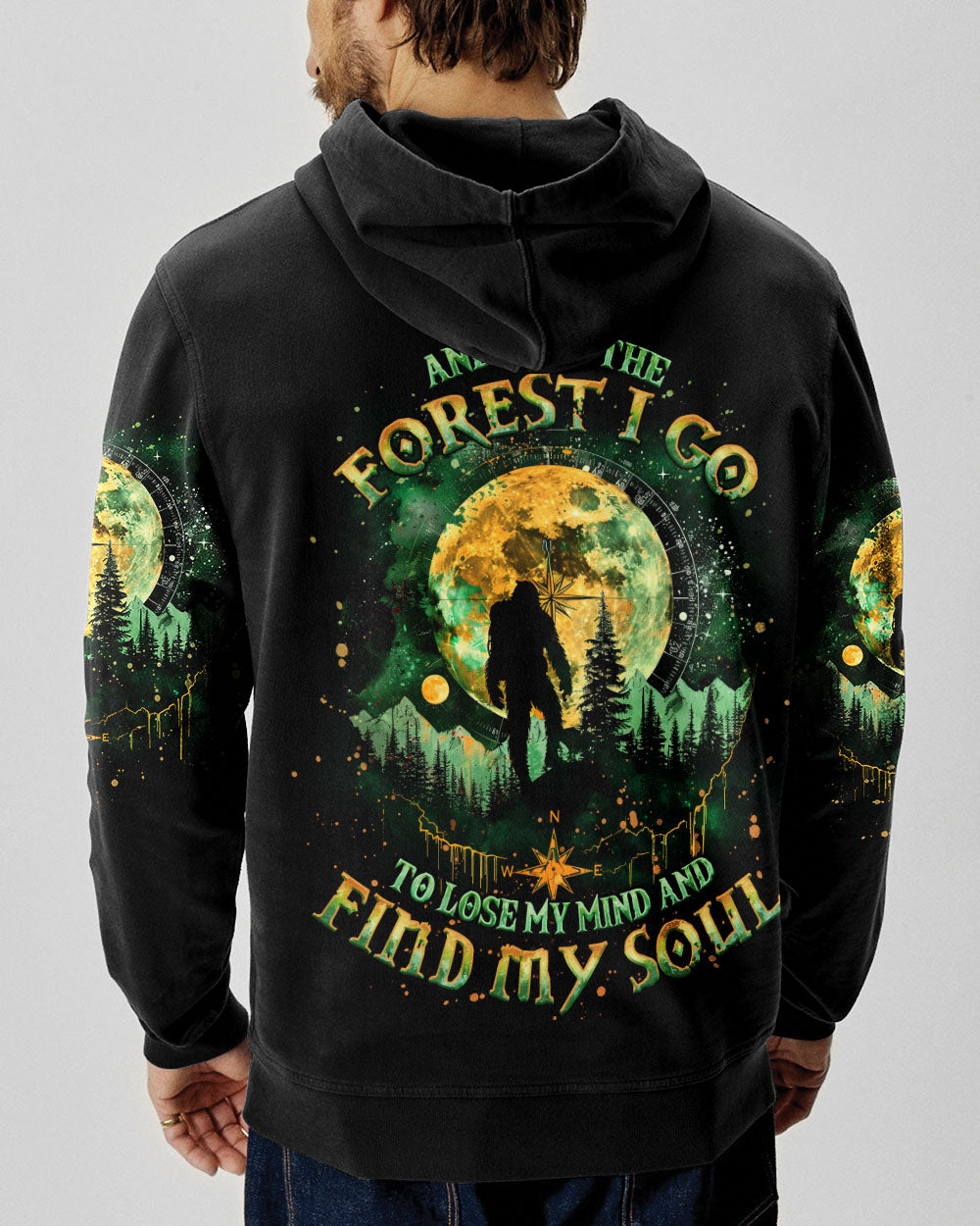 AND INTO THE FOREST I GO BIGFOOT ALL OVER PRINT - TLNO1212243
