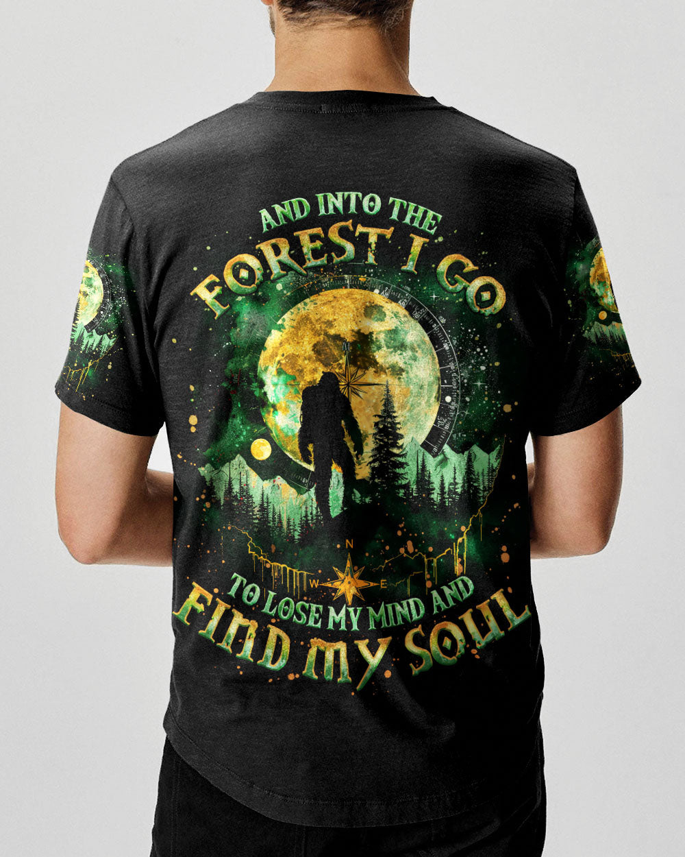 AND INTO THE FOREST I GO BIGFOOT ALL OVER PRINT - TLNO1212243
