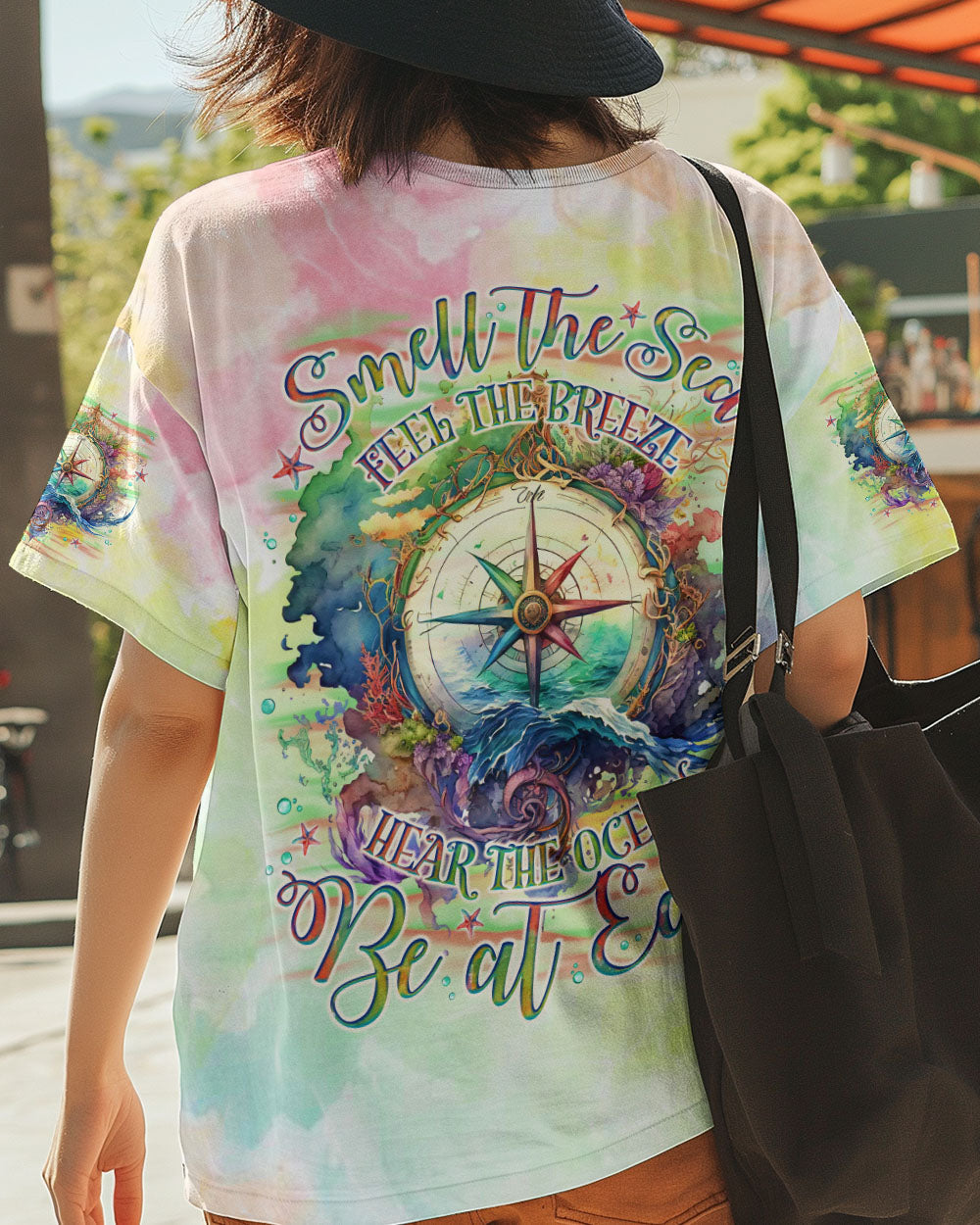 SMELL THE SEA FEEL THE BREEZE COMPASS ALL OVER PRINT - TLNO1409243